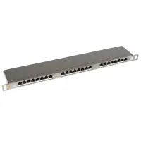 Solarix Patch panel 24xRJ45 CAT5E STP με μπάρα δεσίματος από ανοξείδωτο ατσάλι 05U SX24HD-5E-STP-SL (1 of 1)