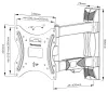 Neomounts WL40-550BL12 Sealbhóir taispeántais balla 32-55" 3 bioráin Toilleadh ualaigh VESA 200X200 35kg dubh thumbnail (9 of 9)