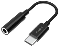 GENIUS ACC-C100 réduction de la prise audio 3,5 mm à USB-C noir (1 of 3)