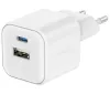 Omrežni adapter Swissten 12w 1x usb-c + 1x usb-a bel