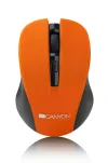 CANYON optical wireless mouse CMSW1 adjustable resolution 800 1000 1200 dpi 4 keys USB nano receiver orange thumbnail (1 of 3)