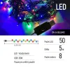 COLORWAY LED kett siseruumides 50 LEDi pikkus 5m mitmevärviline 8 funktsiooni USB toiteallikas thumbnail (2 of 17)