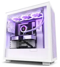 Obudowa NZXT H7 Flow edycja ATX 2x wentylator 120 mm USB-C 2x USB szklany boczny panel siatkowy biały (1 of 6)