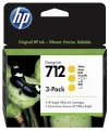 HP 712 blæk. refill gul triple pack 3ED79A