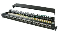 XtendLan Patchpanel 19" 24 Ports geschirmt C6dual 2xAu mit LED-Suche (1 of 2)