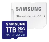 SAMSUNG PRO Plus MicroSDXC 1TB + SD Adapter CL10 UHS-I U3 A2 V30 (1 of 3)