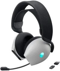 DELL AW720H Alienware Dual-Mode Wireless Gaming Headset безжични слушалки с микрофон сребристи (1 of 5)