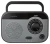 Radio portatile NEDIS AM FM alimentata a batteria, alimentazione di rete, analogica, uscita per cuffie da 1,8 W, nero-grigio thumbnail (2 of 5)