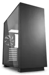 Sharkoon Schrank PURE STEEL Black Middle Tower 2x USB3.0 transparente Seite schwarz