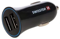 Adaptateur Swissten Cl 24A Alimentation 2X USB + Câble USB-C (1 of 1)