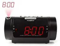 NEDIS Digitalni alarmni sat s radiom LED zaslon Projekcija vremena AM FM Snooze Sleep Timer 2 alarma Crna (1 of 6)