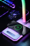 IMMAX LED stolní lampička GAMER RGB Qi nabíjení RGB 250lm 5V 21A USB výstup bílá thumbnail (7 of 10)