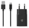 NEDIS verkkolaturi USB-C 2.4 A 5.0 VDC musta kaapeli 1m