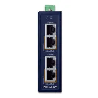 Planet IPOE-260-12V PoE industriële injector 2x poort 4x1Gb 2x 802.3at 36 72W DIN IP30 -40~75°C dubbele voeding 12-56VDC (1 of 2)