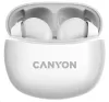 CANYON TWS-5 BT headphones with microphone BT V5.3 JL 6983D4 case 500mAh+40mAh up to 38h white