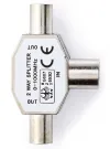 NEDIS koaxial splitter 2x IEC (koaxial) kontakt - IEC (koaxial) sockel metall thumbnail (3 of 3)