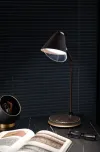 IMMAX LED table lamp FINCH Qi charging 9W 12V 2A dimmable brown + gold elements thumbnail (12 of 12)