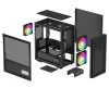 Comh-aireachta DEEPCOOL CH360 Digiteach maTX 140mm + 120mm lucht leanúna USB 3.0 painéal mogalra USB-C taobh gloine dubh thumbnail (10 of 10)