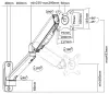 Neomounts WL70-450BL11 Suporte para display de parede 17-32" pistão a gás de rotação dobrável 3 pinos VESA 100X100 capacidade de carga 9kg preto thumbnail (7 of 7)