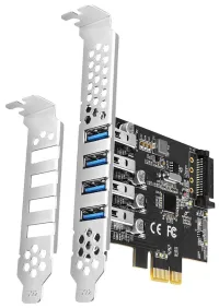 AXAGON řadič do PCIe pro 4x USB 3.2 Gen1 PCEU-43RS SP & LP (1 of 1)