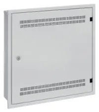 Szafa Solarix SOHO LC-18 do ściany z szynami 2U 4U i 11U 550x550x150mm szara RAL7035 z ramką do montażu naściennego (1 of 4)