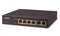 Planet FSD-604HP PoE-switch 4x PoE 802.3at 60W+ 2x 100Base-TXVLANextend-modus 10Mb met maximaal 250m fanless ESD (1 of 2)