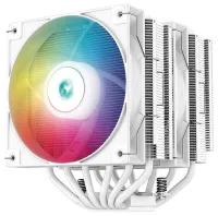DEEPCOOL охладител AG620 WH ARGB 2x 120mm вентилатор 6x топлинни тръби PWM за Intel и AMD бял (1 of 6)