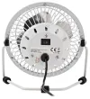 NEDIS Mini Fan Duerchmiesser 10 cm Muecht 3 W Energieversuergung iwwer USB Kabel 1 m metallen wäiss thumbnail (3 of 3)