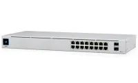 Ubiquiti UniFi Switch 16 PoE - 16x Gbit RJ45 2x SFP 8x PoE 802.3af at (PoE-budjetti 42W) (1 of 3)