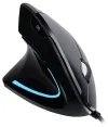 Adesso iMouse E9 para mouse com fio para canhotos vertical ergonômico óptico retroiluminado 800-2400 DPI USB preto