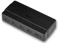 i-tec USB HUB Polnjenje 7 vrat 2 polnilna vrata USB 3.0 napajalnik črn (1 of 3)