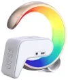 IMMAX LED relaxation lamp FLAMINGO Qi charging alarm clock RGB 300lm USB output BT 5.1 gold thumbnail (2 of 8)