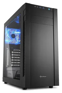 Θήκη Sharkoon S25-W Middle Tower 2x USB3.0 διάφανη μαύρη πλευρά (1 of 4)