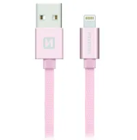 Swissten Datakabel Textiel USB Lightning 20 M Roségoud (1 of 1)