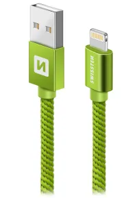 Swissten Câble de données Textile Usb Lightning 1,2 M Vert (1 of 1)