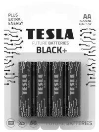 Pilha alcalina TESLA BLACK+ AA (blister de lápis LR06) 4 unidades (1 of 1)