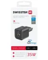 Swissten GAN toiteadapter 1x USB-C 35W PD + 1x USB-A 27W QC must thumbnail (3 of 3)