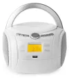 Lettore CD NEDIS Boombox Potenza 9 W Alimentato a batteria Alimentato dalla rete Stereo BT FM USB Bianco thumbnail (2 of 8)