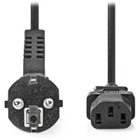 Cabo de alimentação NEDIS 230V conectando conector 10A IEC-320-C13 plugue angular Schuko preto granel 3m (1 of 2)