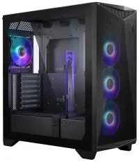 Cás MSI MPG GUNGNIR 300R AERSHREABHADH gan soláthar cumhachta fágtha gloine tempered 4x 120 mm lucht leanúna A-RGB 1x USB-C 2x USB3.2 dubh (1 of 9)