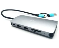 Estação de acoplamento I-tec USB 3.0 USB-C TB USB-C 3.2 4x USB-A 2x HDMI VGA LAN micro SD SD PD 100W (1 of 4)