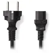 NEDIS Stromkabel 230V Anschluss 10A Stecker IEC-320-C13 gerader Stecker Schuko schwarz 3m thumbnail (2 of 2)