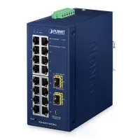 Planet IGS-4215-16T2S-U industrieller L2-Switch 16x1Gb 2x1Gb SFP dual 9-48VDC -40~75°C 1x Micro-USB-Buchse IP30 (1 of 3)