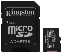KINGSTON Canvas Select Plus 128 Gt microSD UHS-I CL10 sisältää SD-sovittimen (1 of 2)