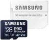 Samsung micro SDXC 128GB PRO Ultimate + SD adapteris