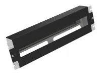 Solarix RAIL-3U-DIN-BK Инсталационен панел 3U с DIN шина за 19" шкаф BK RAL9005 (1 of 2)