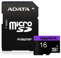 ADATA Premier 16GB microSDHC UHS-I CL10 + adaptér (1 of 1)