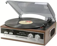 Platine vinyle Soundmaster PL186H avec radio AM FM FM-ST design rétro (1 of 1)