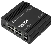 Teltonika TSW202 switch gerenciado L2 industrial 8x PoE+ 10 100 1000 2x SFP sem fonte de alimentação (1 of 4)