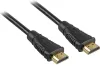 PremiumCord HDMI High Speed ​​​​+ Ethernet-kabel guldbelagte stik 15m sort